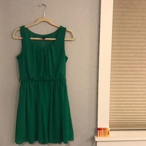 Green midi dress